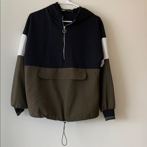 Zara color-block half-zip jacket